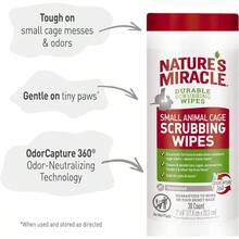 AWYYNature's Miracle Small Animal Cage Scrubbing Wipes 30Ct - 30個裝 - 查看 6