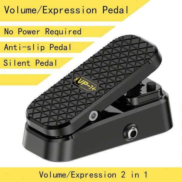 Expression Pedal With Volume & Expression Control - Non-Slip Footswitch For Guitar Effects, Compatible With External Controllers/Sustain-Pedals, - No Electronics/PCB, For Live Performance & Recording (Musicians, DJs, - Compatible