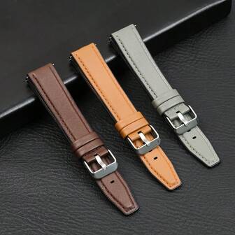 Correa de piel de poliuretano de 20 mm y 22 mm compatible con Samsung Galaxy Watch 7 6 5 4 de 40 mm y 44 mm, Gear S3 y Redmi Watch 3 5 Lite Active, pulsera elegante