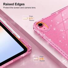 Easypie Selection 粉色TPU保护壳，带亮片装饰，兼容iPad第10代和第11代（2022/2024）