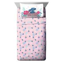 SLAW Sheet Set With Fitted Flat Sheets And Pillow Cover - Ultra-Soft Bedding With Pillowcase For Room Decor Pink - Lilo And Stitch 3 Piece Twin - PinkLiloStitch - 查看 1