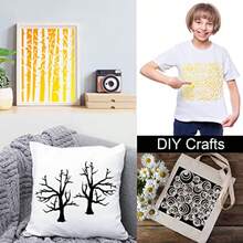 XZGB Large Mixed Media Stencils Sea Bubbles Spirals Template Cell Theory Cubist Stencil Aspen Trees Branches Painting Stencils For Canvas Arts Journaling Scrapbooking Card Making - As Pic - View 6