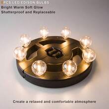 Luces para paraguas para patio al aire ultima intervension recargables inalambricas con regulador y temporizador 8 bombillas LED de color blanco calido brillantes perfectas para jardin patio - Marrón oscuro - Ver 2