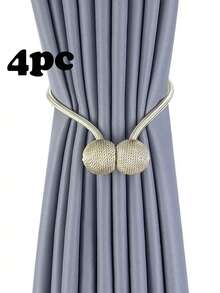 1pc/2pcs/4pcs Modern Minimalist Headphone Shaped Curtain Magnetic Tie Backs, Suitable For Curtain Fixing, Multiple Color Options - Multicolor - View 38