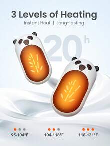 可充电暖手宝，女士加热手套，持续加热20小时，可重复使用，口袋大小，方便携带，是节日或日常使用的贴心礼物，男女皆宜，非常适合冬季户外活动，如露营和高尔夫，也是理想的圣诞礼物。 - 彩色 - 查看 3