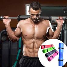 Almohadilla para Barra de Pesas para Levantamiento, Protectora para Cuello y Hombros para Sentadillas, Zancadas, Hip Thrust, Levantamiento de Pesas, Barra Recta de 25 - 40mm - Rojo - Ver 6