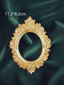 1 Pc Retro Oval Square Resin Photo Frame Ornament Nail Photo Prop Display Decoration Supplies