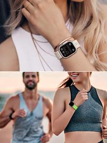 1条男女通用海洋主题柔软硅胶运动表带，适用于38mm、40mm、41mm、42mm、44mm、45mm、49mm的苹果手表，兼容Series 8、7、6、5、4、3、2、1、Ultra、SE等型号。 - 寶藍 - 查看 5