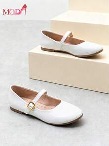 MODA Zapatos de mujer blancos con correa en el talón de estilo Mary Jane, de tacón bajo cómodo y puntera cuadrada, zapatos de tacón para graduación, tacones para baile de gala, ideales para verano, Navidad, otoño, Año Nuevo y San Valentín,Zapatos blancos puntiagudos tipo mocasín para mujer, zapatos planos casuales para oficina, zapatos multifuncionales para exteriores, zapatos Mary Jane de lujo, zapatos planos para primavera y verano - Blanco - Ver 7