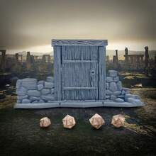Porte de donjon ouvrable et fermable, accessoire de jeu de rôle sur table, convient pour la collection de jeux de table ou la décoration de scène de jeu, design fantaisiste élégant, mini-modèle, détails peints à la main, mini-modèle de haute qualité, joueurs de jeux de table, passionnés de jeux de table - Gris - Voir 2