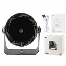 Desktop Fan High-Speed 100 Speed Adjustable Circulating Fan Charging Digital Display Turbine Wall Mounted Desktop Fan - 白色 - 查看 2