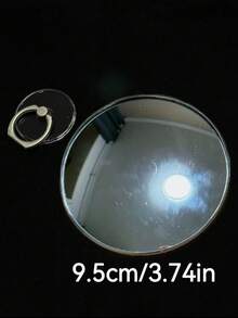 1个便携式凸面圆镜，圆形广角镜 - 化妆镜，适用于卧室、客厅、户外、旅行摄影，无需电源，无羽毛装饰，自拍道具 - 彩色 - 查看 11