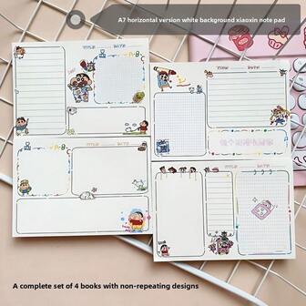 Crayon Shin-Chan Cartoon Sticky Note Book, Cute Pocket Notebook For Students, Mini Notebook, Portable Lined Notebook, Notepad. Suitable For Students, Teachers' Office And School Supplies.