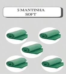 Set Of 5 Pet Blankets 80cm X 100cm Comfortable With Hemmed Finish - 綠色 - 查看 6
