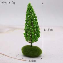 1 pieza Modelo de árbol mini realista, decoración miniatura linda, adorno de jardín de hadas de artesanía de resina, accesorio de jardín de escritorio para el hogar, planta artificial - Multicolor - Ver 12