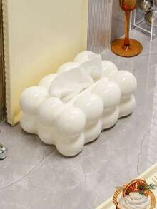 1pc Large Luxury Home Desktop Cloud-Shaped Tissue Box, Paper Towel Holder, Bedroom, Desktop, Paper Storage Box, Tissue Box Cover, Black, Paper Napkin Rack, Paper Towel Dispenser - Multicolor - View 8