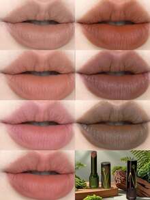 GIRLCULT Velvet Matte Lipstick S03 Misty Petal, Soft Focus Effect, Brightening, Luxurious Makeup, Lightweight Smooth Texture, No Heavy Feel, Easy To Apply, High Color Payoff, Long-Lasting, Nourishing Lips, Gift Set - S03 Foggy Petal - 查看 4