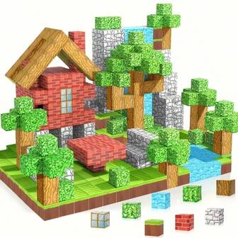 Magnetiska block för barn, byggleksaker, spelbaserade MagWonder med magnetiska byggleksaker, uppgraderad STEM-sensorisk present till barn, jul, födelsedag