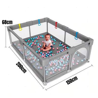 Belifou Chiqueirinho Dobrável para Bebê 180x120cm/200x150cm | Cercado Infantil com Proteção e Conforto