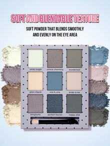 Tavolozza ombretti Fairy Tale di MISSLYN, combo di 9 ombretti con specchio e pennello, ombretti opachi, shimmer e glitter, alta pigmentazione, lunga tenuta, facile da sfumare, texture morbida, vegana, senza crudeltà - #3 Felicemente anche dopo - Visualizzare 6