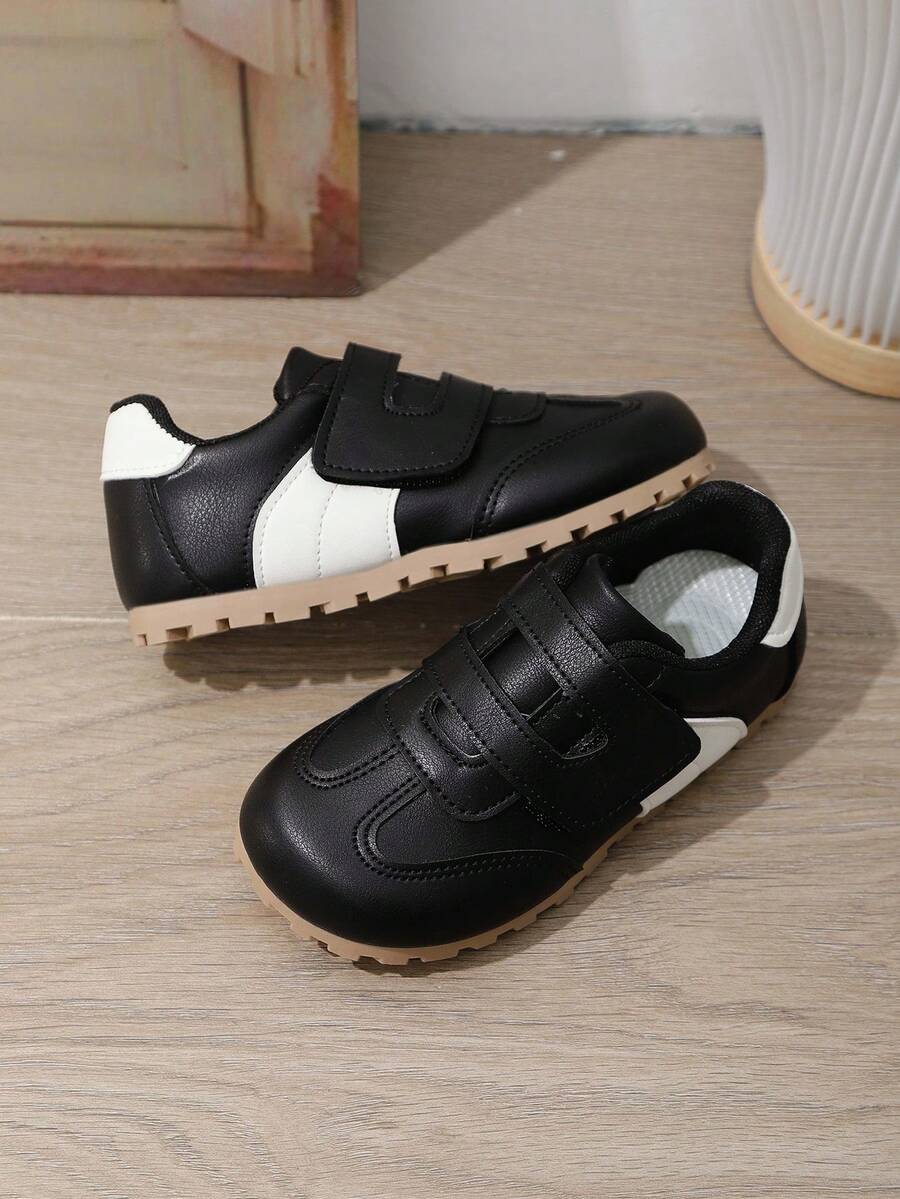 1双休闲学院风运动鞋，男女通用魔术贴多功能平底鞋