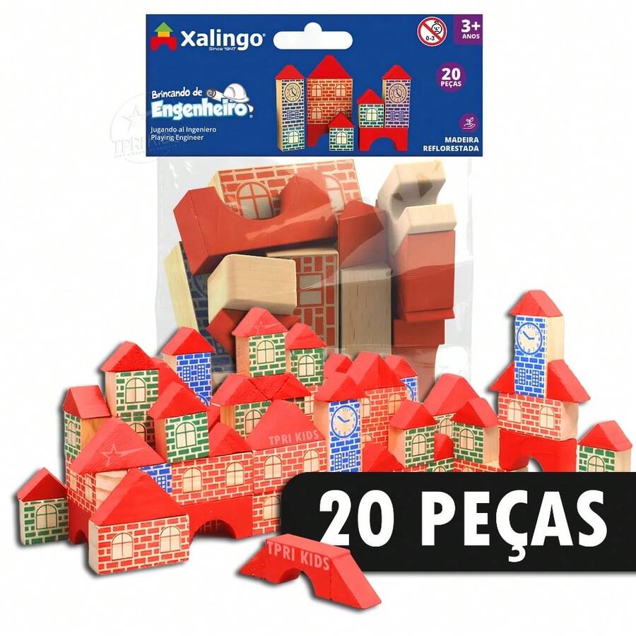 Educational Toy Engineer, 20 Pieces, Building Blocks, Children's, Boy, Girl, Child, Baby, Therapeutic, Pedagogical. - Nhiều màu - Xem 1