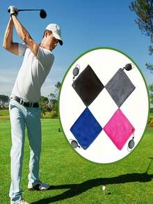 这款户外高尔夫球巾是您在球场上的完美清洁伴侣！内置可伸缩挂钩设计尤其贴心，方便您将其挂在球包上，随时取用。不用时，可轻松折叠收纳，节省空间。