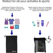 Waterproof Multifunctional Toiletry Shower Bag Gym, Travel, Business and Foldable Portable Hanging Bathroom Mesh Caddy with Wet Dry Storage Suction Hook Tote Men Women - inicial - Ver 3