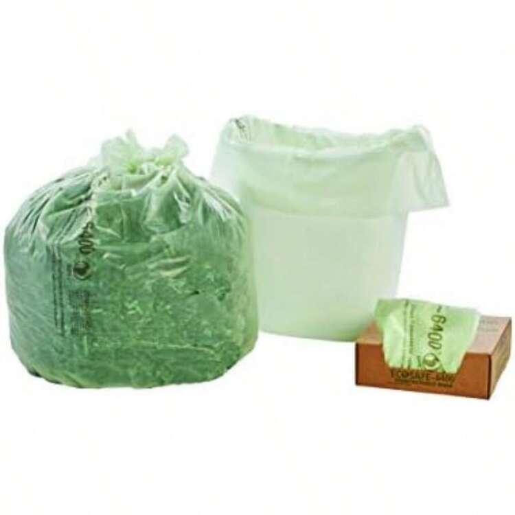 Stout by Envision E2430E85 EcoSafe-6400 Bolsas compostables, Verde,(13 Gallon 24" x 30") - Multicolor - Añade 10