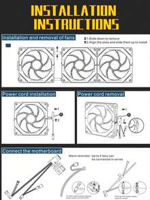 4个模块化互锁式PC机箱散热风扇，适用于5V 3针同步风冷，无线互锁散热风扇，温控静音散热风扇，适用于风冷和水冷PC机箱 - SM4〖黑色正向〗 - 查看 4