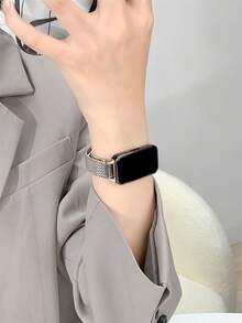 1 dây đeo đồng hồ từ tính kim loại tối giản, tương thích với Band 10/9/8/7 phiên bản NFC. - Bạc - Xem 2