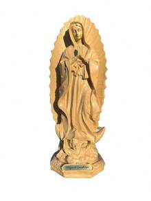 Statue Of The Virgin Mary - Religious Decorations - White and Pink - View 9