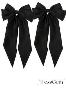 1 قطعة/2 قطعة/4 قطع مشابك شعر فيونكة سوداء كبيرة عصرية، إكسسوارات شعر جميلة للفتيات، مشابك شعر فيونكة أنيقة للاستخدام اليومي، التنقل، الملابس الكاجوال، مشابك شعر، دبابيس شعر، مشابك شعر