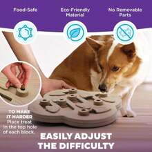 Outward Hound By Nina Ottosson Dog Hide N' Slide Treat Puzzle Enrichment Toy, Level 2 Intermediate, Tan, Composite - ColorC - 查看 4
