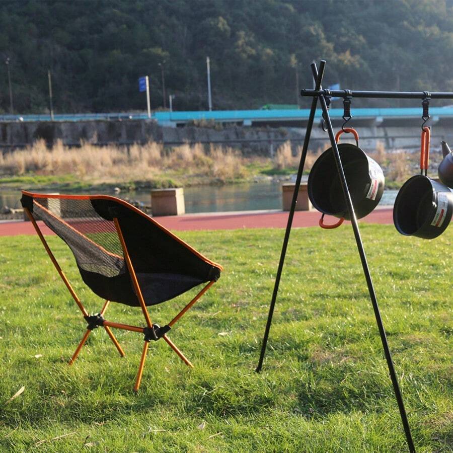 Ultralight Portable Camping Chair, Compact Folding Backpacking Chair, Collapsible Beach Chair Patio Dining Chair With Carrying Bag For Outdoor Hiking Fishing Backyard Picnic Travel - 紅色 - 查看 1