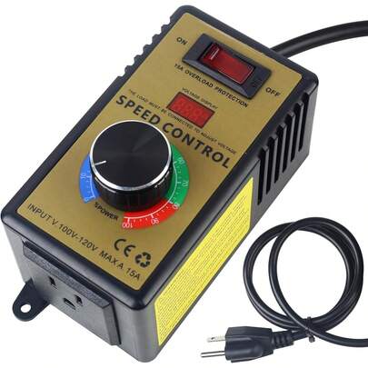 EstiloTendenciaJadeshay - Regulador De Velocidad Y Voltaje Para Motores De AC, 120V, 15A, 4000W, Driver De Velocidad Del Motor De CA, Ajustador De Velocidad Variable Con Interruptor De ProteccióNCalidad PremiumVersióN Mejorada