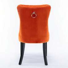 Dining Chairs - Orange + Velvet + Foam - View 6