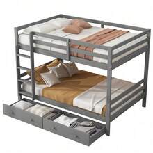 Kids Bed Frames, Headboards & Footboards - Gray + Pine + 140cm*200cm - View 6