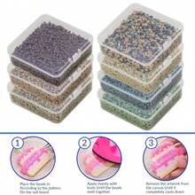 3000 hạt nhựa dẻo mini trong suốt 2.6mm, dạng ghép hình pixel, hạt sắt nung chảy, chất lượng cao, quà tặng thủ công tự làm, hoàn hảo cho Giáng sinh, Halloween và các dịp lễ khác. - Đậu - Xem 2