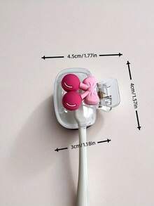 Cherry Design Toothbrush Holder, Cute Cherry Pattern, Compact And Portable Design For Easy Carrying, Protects Toothbrush Head, Features Dual Holes For Drainage And Ventilation,For Home, Dorm & On-The-Go Use | Cute Toothbrush Head Holder For Bathroom Organization, Ideal For Home, Dorm