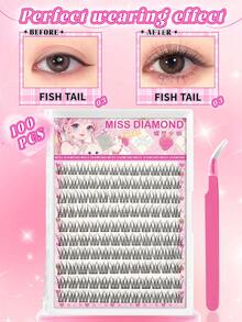 100-120pcs Soft/Natural/Delicate False Eyelashes - 9-16mm, Multiple Styles To Choose From, Suitable For Daily, Date, Work, Dinner Makeup, Enhances Eye Contour, Suitable For Ramadan, Comes With Tweezers For Convenient Application - Black - View 11