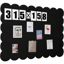 1pc 80*40cm Cute Cookie Shaped Felt Memo Board, Multipurpose Wall Decor Without Drilling, Suitable For Home, School, Office, Photo Display, Message Board, School Supplies, Back To School, Christmas, Halloween, Valentine's Day, New Year, Birthday, Anniversary, Romantic Decoration