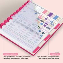 Disco Notebook + Iscool Hardcover 140 Sheets Smart Solid Colors - Hot Pink - View 4
