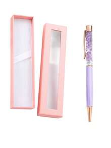 Customized Text Logo Dried Flower Pen Set, With Elegant Pink Gift Box, Creative DIY Floral Pen, Metal Gift Pen, Bridesmaid Gift, Can Engrave Your Favorite Text, Suitable For Engagement, Wedding, Bridal Shower, Halloween, Christmas, Valentine's Day, Women's Gift, Office Gift, Corporate Customization, Perfect Gift For Family, Friends, Teachers, Students, Colleagues - Nhiều màu - Xem 11