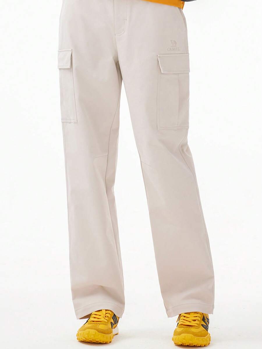 CAMEL CROWN Women's Hiking Cargo Pants, Autumn Slimming Sportswear, Windproof And Durable Wide-Leg Casual Pants - Oak Ash - View 1