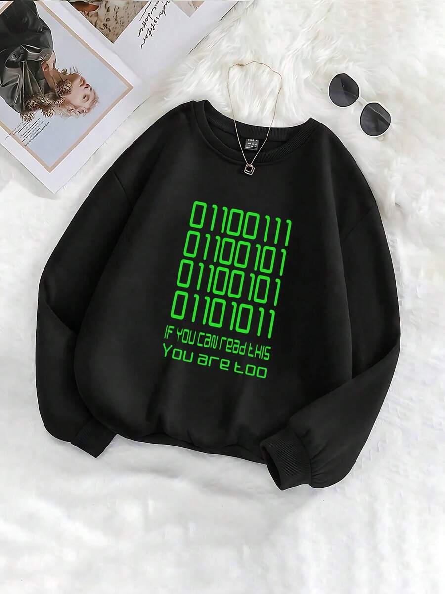 Funny Coding Binary Programming Jokes Geek Green Binary Code Long ...