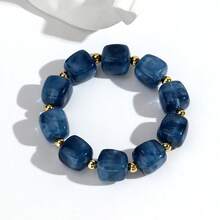 1件套彩色透明亚克力几何串珠弹力手链，时尚CCB圆形串珠可叠戴手链，适合女性日常佩戴及派对首饰礼品 - 串珠手鍊 - 查看 46