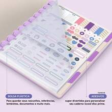 Disco Notebook + Iscool Hardcover 140 Sheets Smart Solid Colors - Lilac Purple - View 4