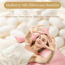 INFIIXSO Silk Pillow Cases 2 Pack Standard Size, Ultra Smooth & Soft Mulberry Silk Pillow Case For Hair And Skin, Breathable Cooling Silk Pillowcase With Hidden Zipper (Blush Pink, 20x26 Inches),2PackStandard(20inchX26inch),BlushPink - 腮紅粉色 - 查看 3