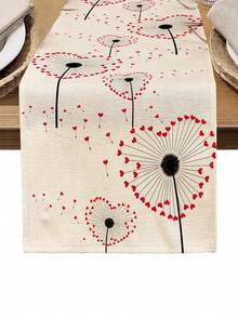 1pc Valentine's Day Pattern Table Runner/Placemat, Suitable For Holidays, Parties, Birthdays, Dinners, Kitchen & Dining Room Table Decor, All Season Home & Living Decor - Multicolor - View 16